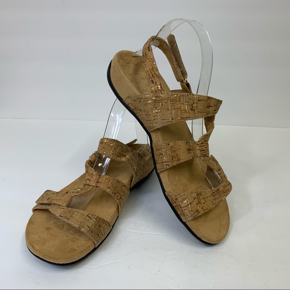 Vionic Paros Backstrap Sandals - Gold Cork 342